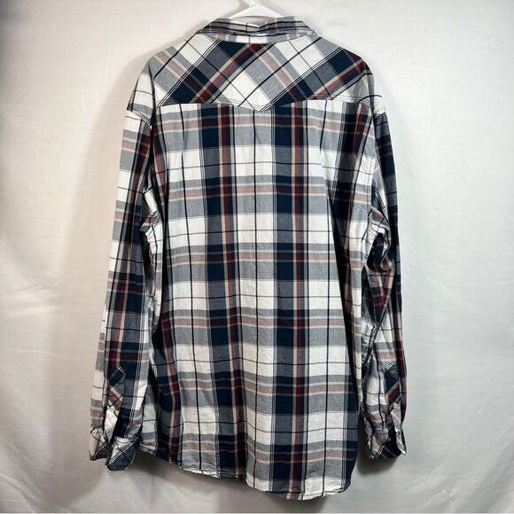 Men's Reclaim Plaid Athletic Fit Long Sleeve Shirt 0631 - Picture 9 of 13